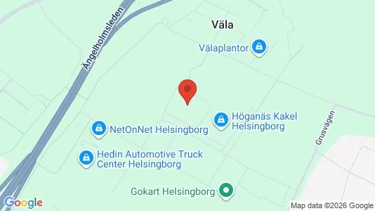 Industrilokaler att hyra i Helsingborg - kort over placeringen
