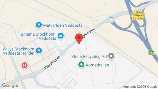 Kontorslokaler att hyra i Järfälla - kort over placeringen
