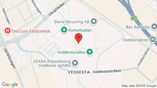 Kontorslokaler att hyra i Järfälla - kort over placeringen