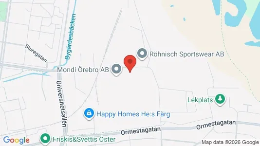 Kontorslokaler att hyra i Örebro - kort over placeringen