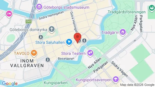 Kontorslokaler att hyra i Göteborg Centrum - kort over placeringen