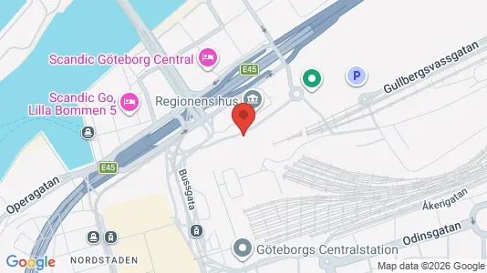 Kontorslokaler att hyra i Göteborg Centrum - kort over placeringen