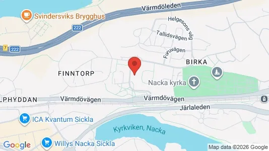 Kontorslokaler att hyra i Nacka - kort over placeringen