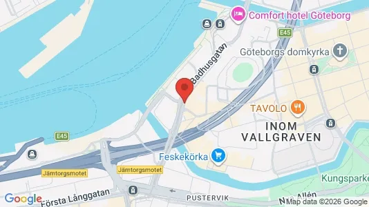Kontorslokaler att hyra i Göteborg Centrum - kort over placeringen
