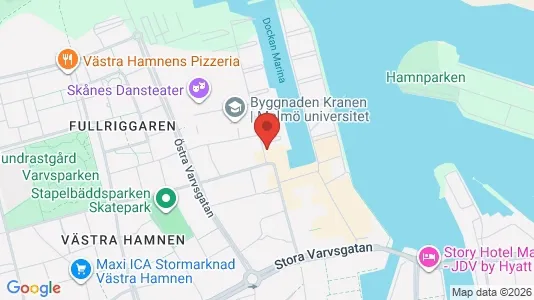 Kontorslokaler att hyra i Malmö Centrum - kort over placeringen