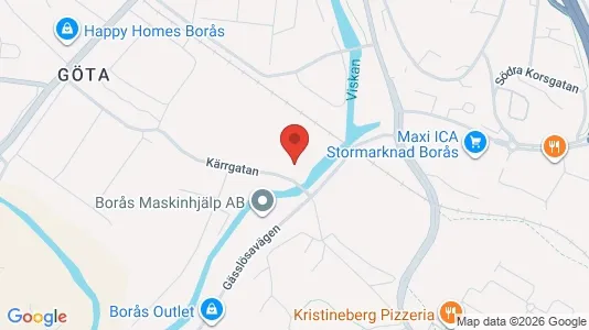 Lagerlokaler att hyra i Borås - kort over placeringen