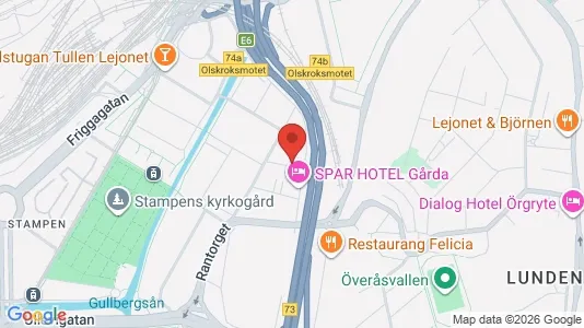 Kontorslokaler att hyra i Örgryte-Härlanda - kort over placeringen