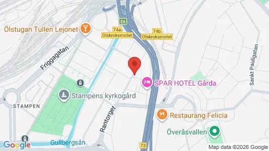 Kontorslokaler att hyra i Örgryte-Härlanda - kort over placeringen