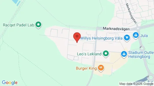 Kontorslokaler att hyra i Helsingborg - kort over placeringen