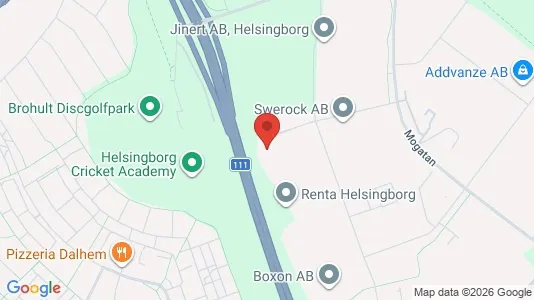 Kontorslokaler att hyra i Helsingborg - kort over placeringen
