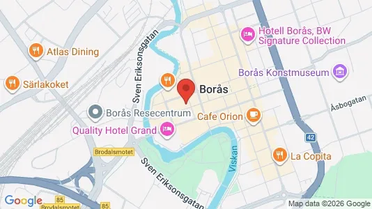 Kontorslokaler att hyra i Borås - kort over placeringen