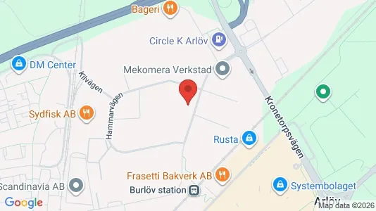 Kontorslokaler att hyra i Burlöv - kort over placeringen