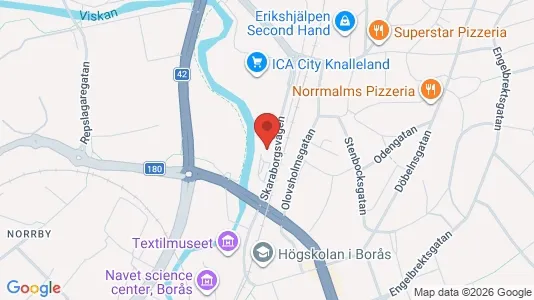 Kontorslokaler att hyra i Borås - kort over placeringen