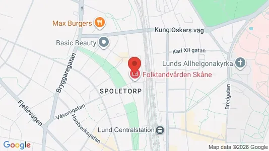 Kontorslokaler att hyra i Lund - kort over placeringen