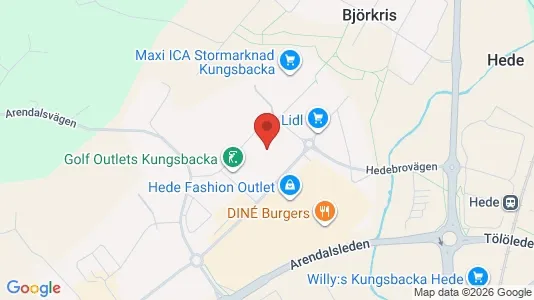 Kontorslokaler att hyra i Kungsbacka - kort over placeringen