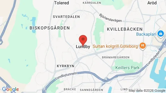 Kontorslokaler att hyra i Lundby - kort over placeringen