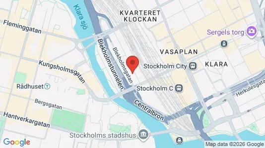Kontorslokaler att hyra i Stockholm Innerstad - kort over placeringen
