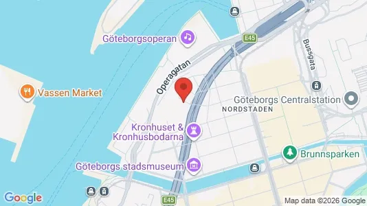 Kontorslokaler att hyra i Göteborg Centrum - kort over placeringen