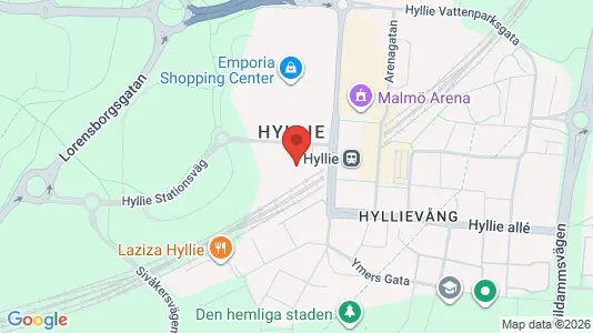 Kontorslokaler att hyra i Hyllie - kort over placeringen