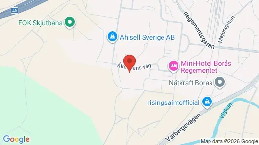 Kontorslokaler att hyra i Borås - kort over placeringen