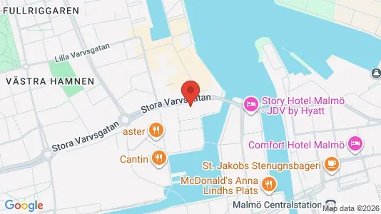 Kontorslokaler att hyra i Malmö Centrum - kort over placeringen