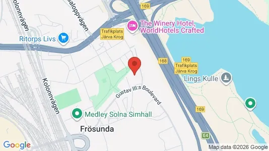 Kontorslokaler att hyra i Solna - kort over placeringen