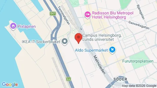 Kontorslokaler att hyra i Helsingborg - kort over placeringen