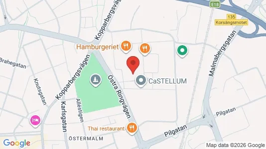 Kontorslokaler att hyra i Västerås - kort over placeringen