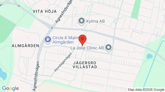 Kontorslokaler att hyra i Husie - kort over placeringen