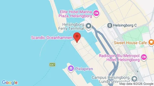 Kontorslokaler att hyra i Helsingborg - kort over placeringen