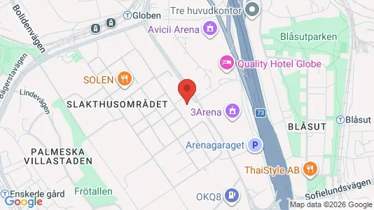 Kontorslokaler att hyra i Söderort - kort over placeringen