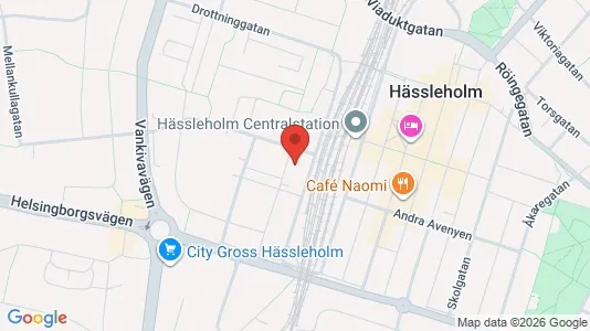 Kontorslokaler att hyra i Hässleholm - kort over placeringen