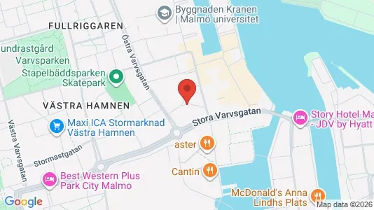Kontorslokaler att hyra i Malmö Centrum - kort over placeringen