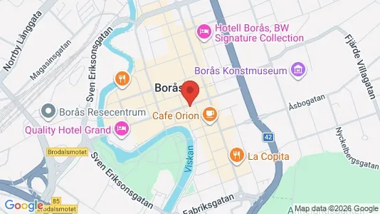 Kontorslokaler att hyra i Borås - kort over placeringen