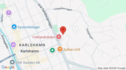 Kontorslokaler att hyra i Karlshamn - kort over placeringen