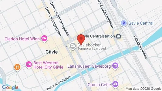 Kontorslokaler att hyra i Gävle - kort over placeringen