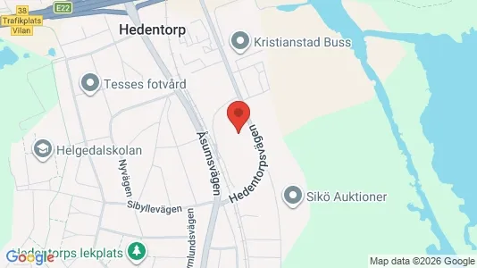 Kontorslokaler att hyra i Kristianstad - kort over placeringen