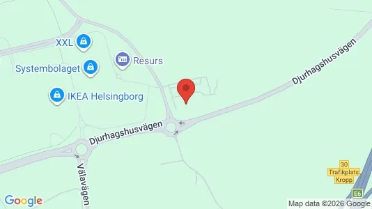 Kontorslokaler att hyra i Helsingborg - kort over placeringen