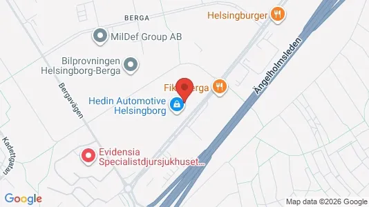 Kontorslokaler att hyra i Helsingborg - kort over placeringen