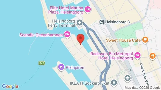 Kontorslokaler att hyra i Helsingborg - kort over placeringen