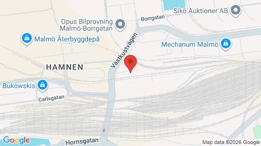 Kontorslokaler att hyra i Malmö Centrum - kort over placeringen