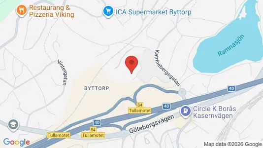 Kontorslokaler att hyra i Borås - kort over placeringen