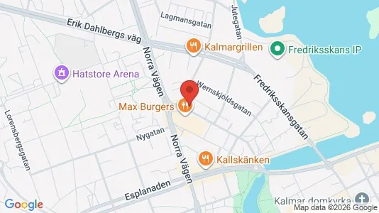 Kontorslokaler att hyra i Kalmar - kort over placeringen