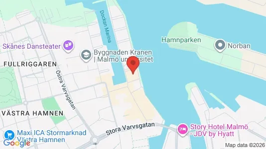 Kontorslokaler att hyra i Malmö Centrum - kort over placeringen