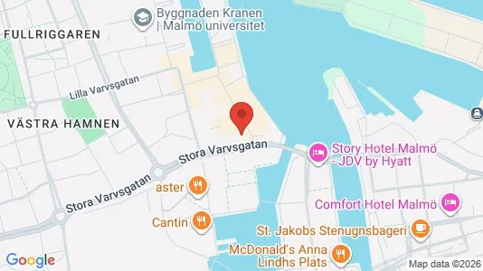 Kontorslokaler att hyra i Malmö Centrum - kort over placeringen