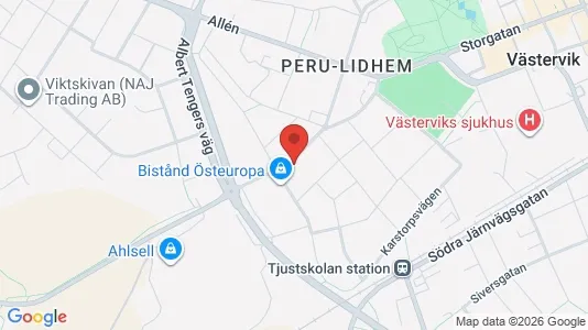 Kontorslokaler att hyra i Västervik - kort over placeringen