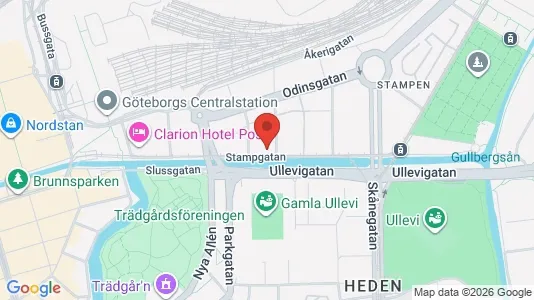 Kontorslokaler att hyra i Göteborg Centrum - kort over placeringen