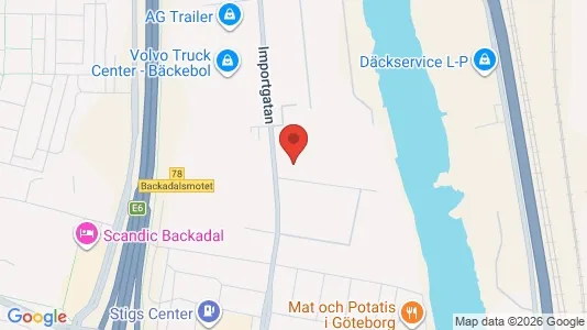 Lagerlokaler att hyra i Norra hisingen - kort over placeringen