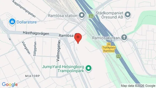 Kontorslokaler att hyra i Helsingborg - kort over placeringen