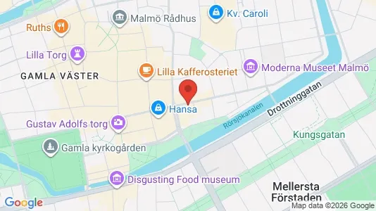 Kontorslokaler att hyra i Malmö Centrum - kort over placeringen
